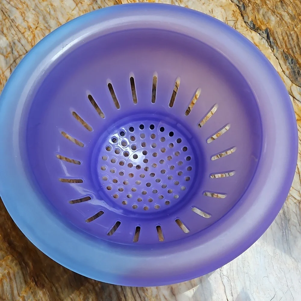 Purple Silicone Collapsible Colander